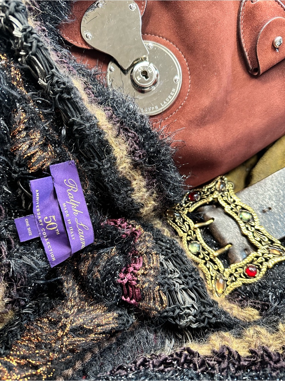 Ralph Lauren Collection 50th Anniversary 2018 Hand Woven Blanket Poncho/Shawl - Picture 3 of 17